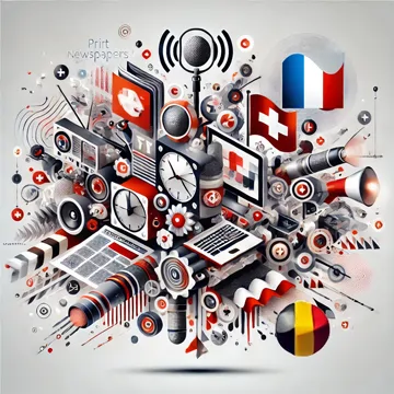 irp-francophones-UE-CA-media,-combining-elements-that-symbolize-print-newspapers,-radio,-television Diffusion de votre communiqué aux Médias francophones